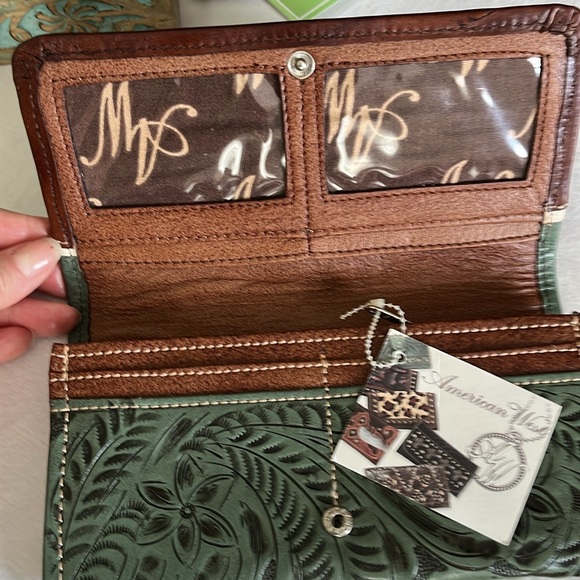 American West leather wallet NWT - Picture 3 of 12